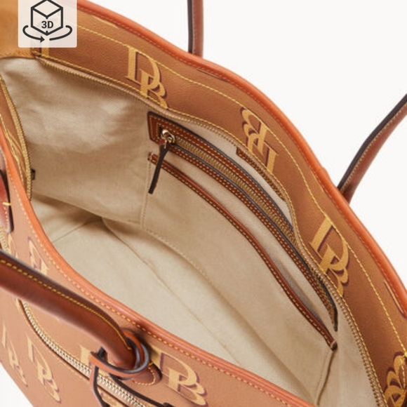(NWT) Dooney and Bourke large tote with wallet and 24k gold plated DB hardware - Picture 9 of 16